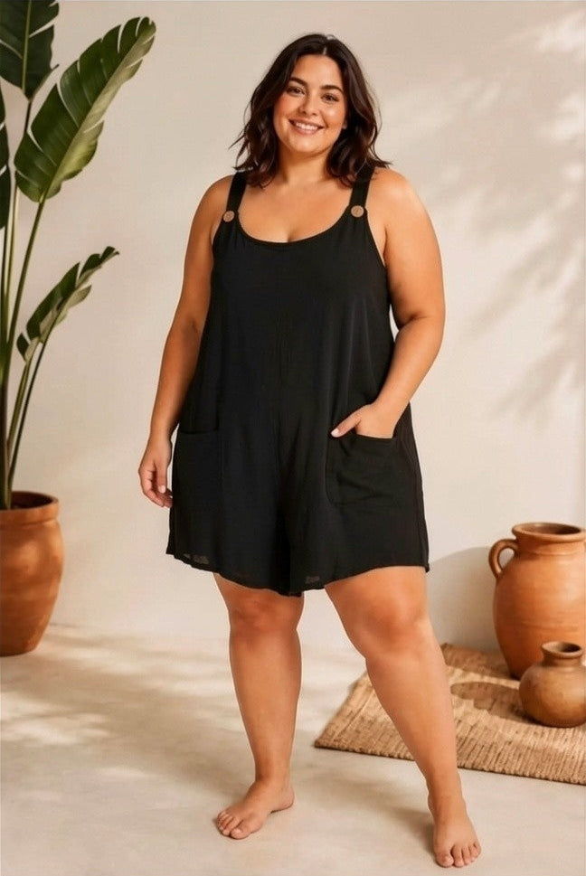 Baumwoll-Leinen Jumpsuit