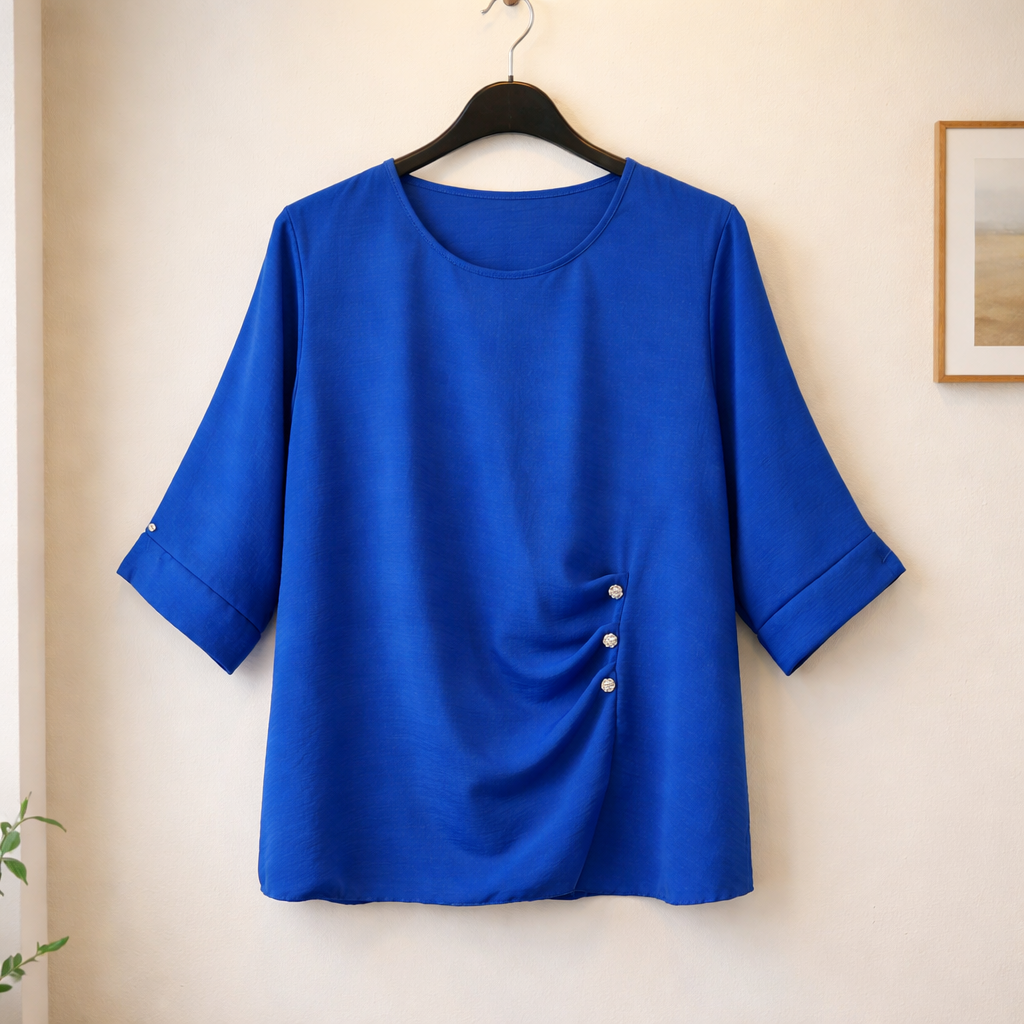 Bluse mit Knopf Details