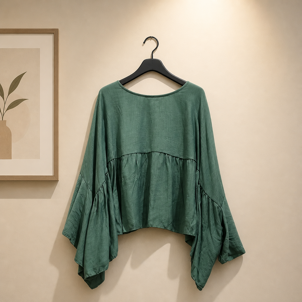 Bluse mit Volantärmeln