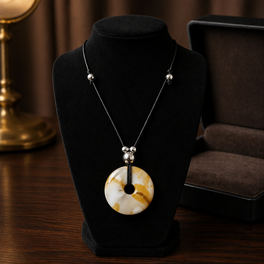 Kette mit Mookait Donut 3,5cm