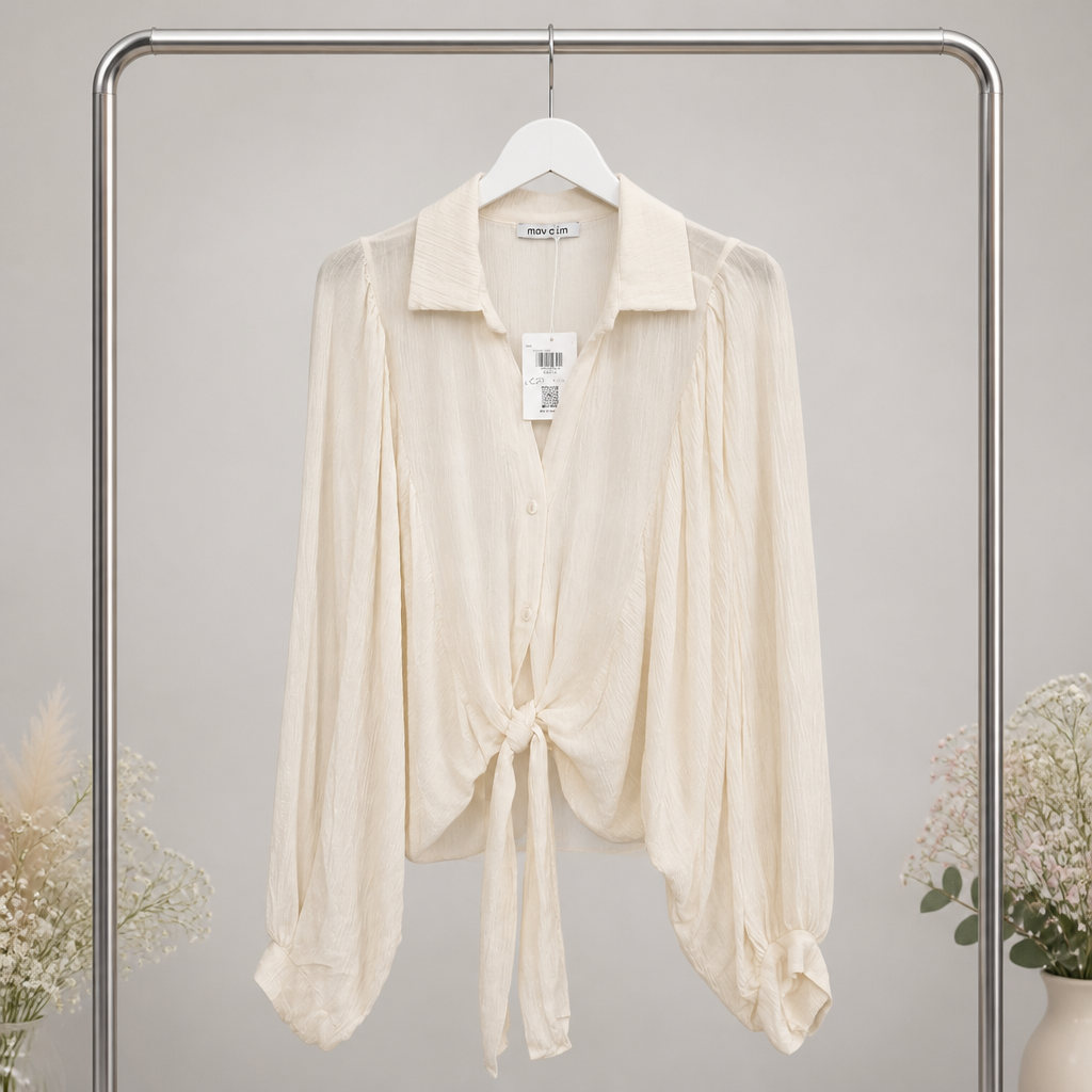 Lässige Bluse mit Schimmereffekt