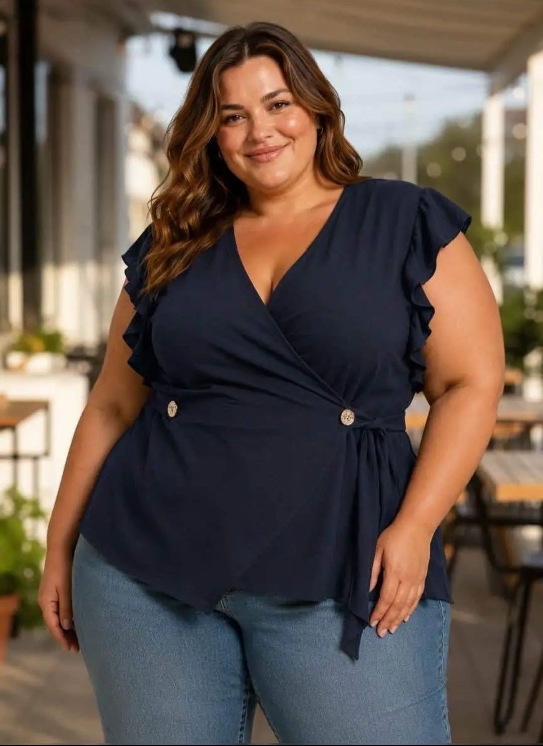 Bluse zum Binden