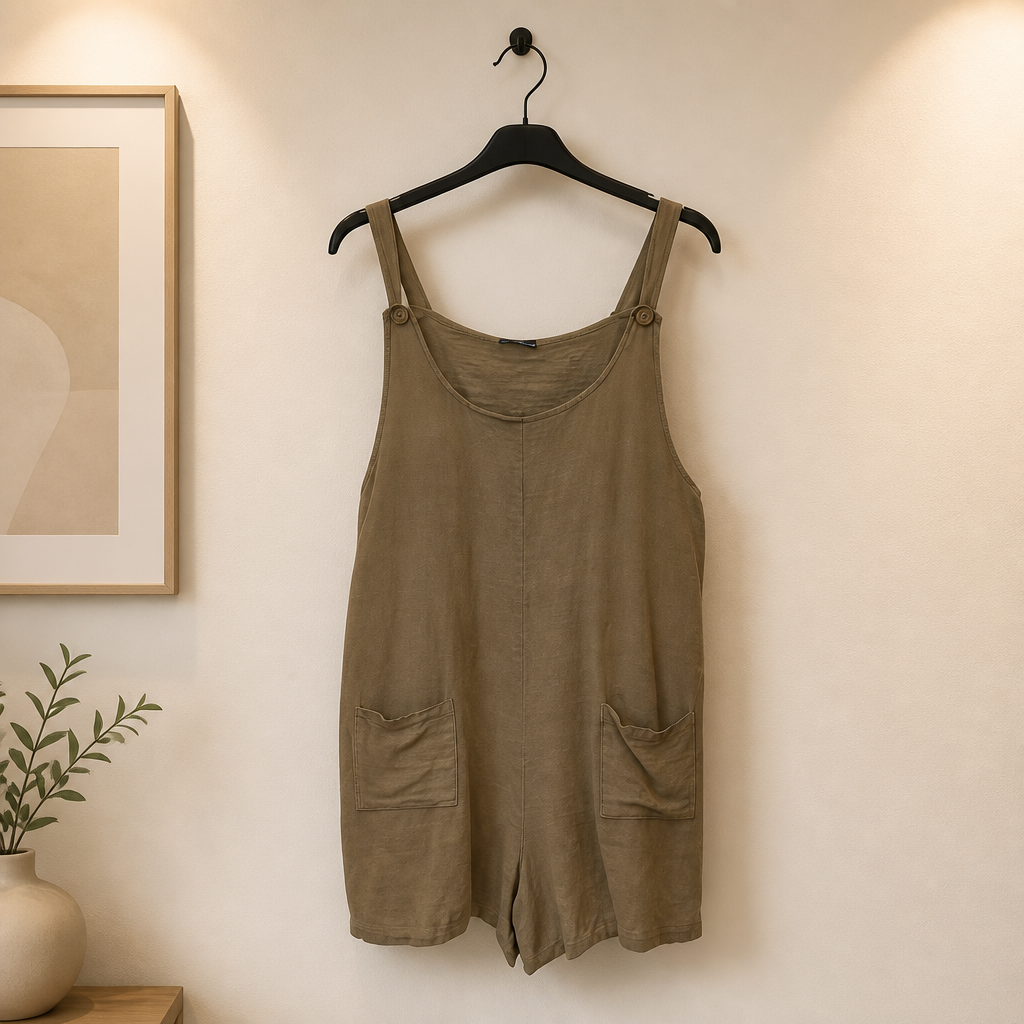 Baumwoll-Leinen Jumpsuit