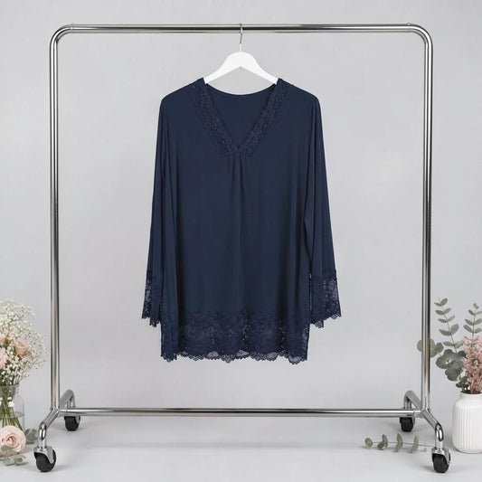 Basic Shirt mit Spitze