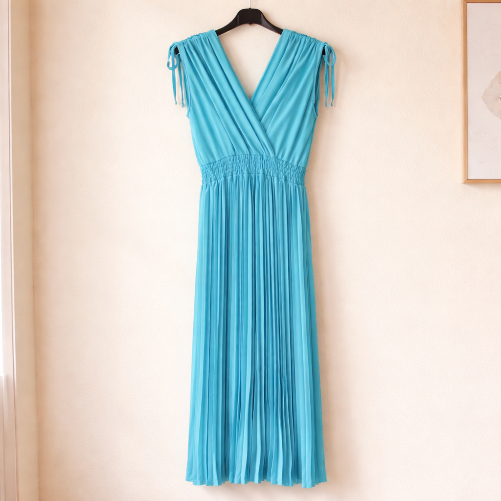 Kleid mit plissee Rock