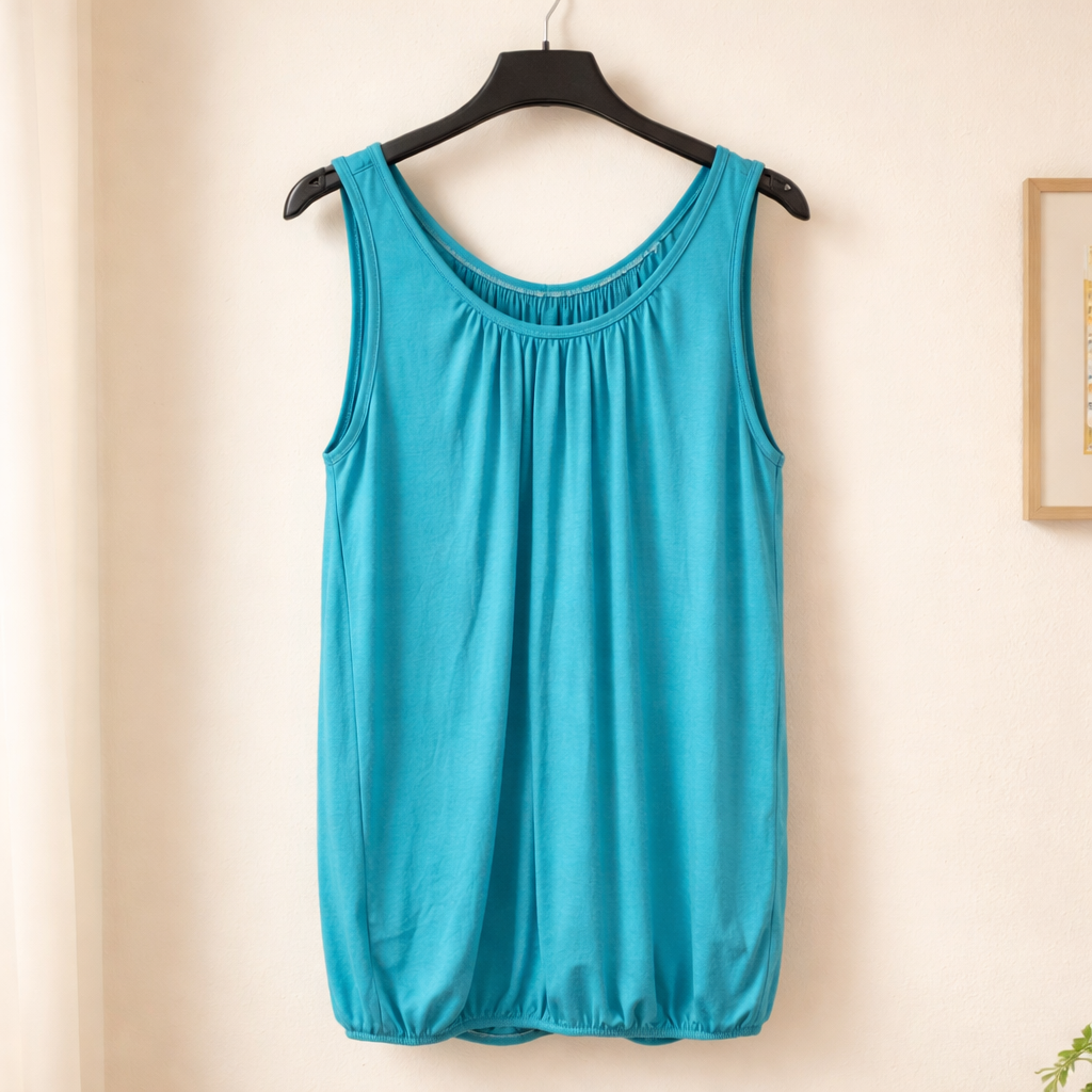 Basic Top mit elastischem Saum