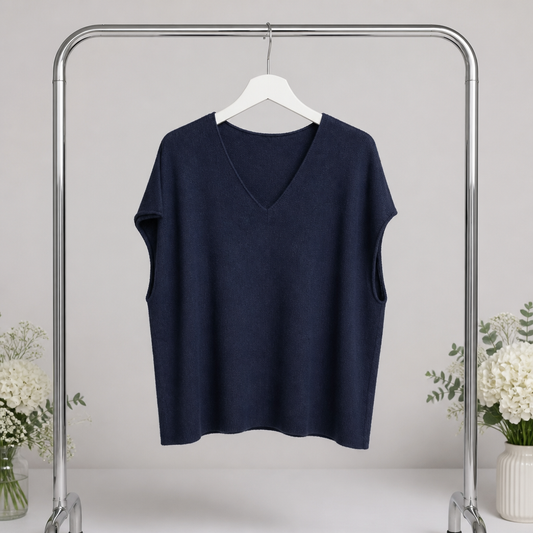 Basic Feinstrick Pulli kurzarm
