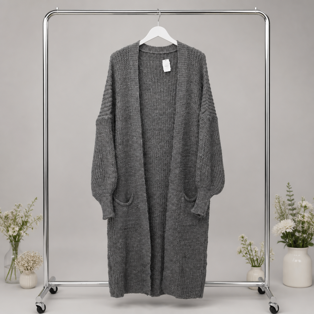 Strickmantel mit Taschen