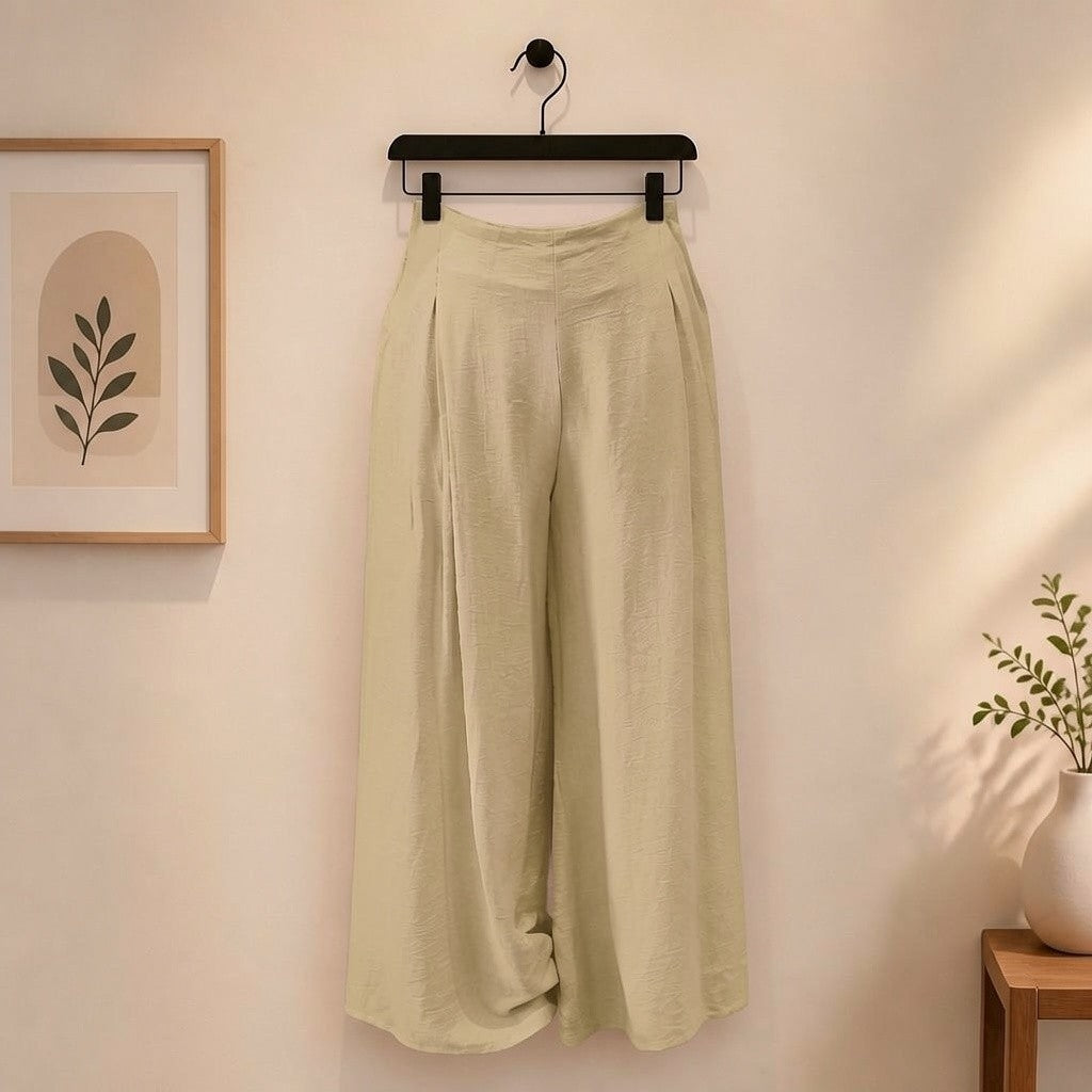 Palazzohose mit Beinschlitz
