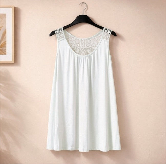 Top mit Boho Spitzen Detail