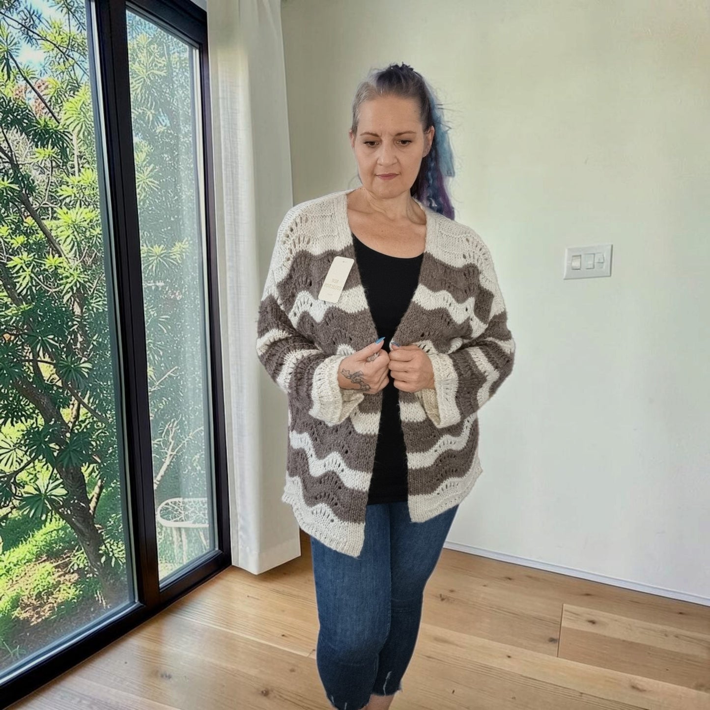 Cardigan mit Streifen
