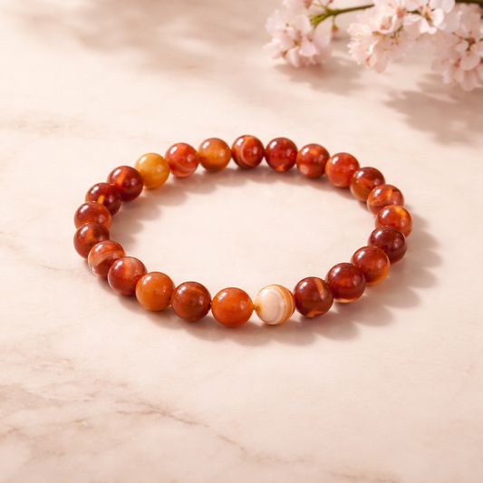 Armband roter Achat 10mm