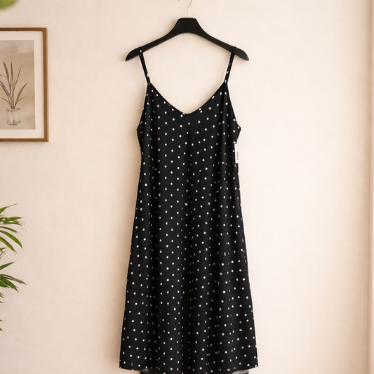 Maxi Kleid mit Polkadots A-Linie
