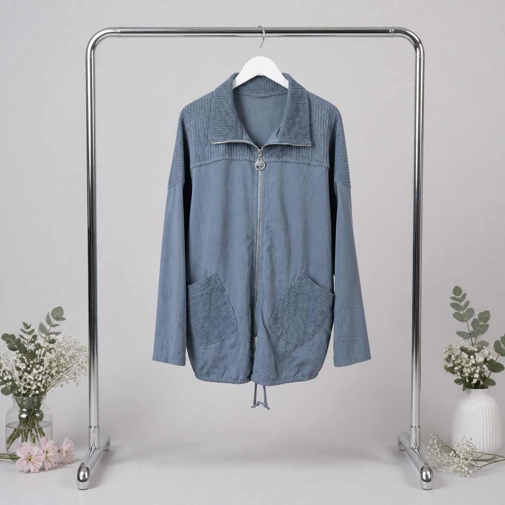 Leichte Jacke mit Softcord Details