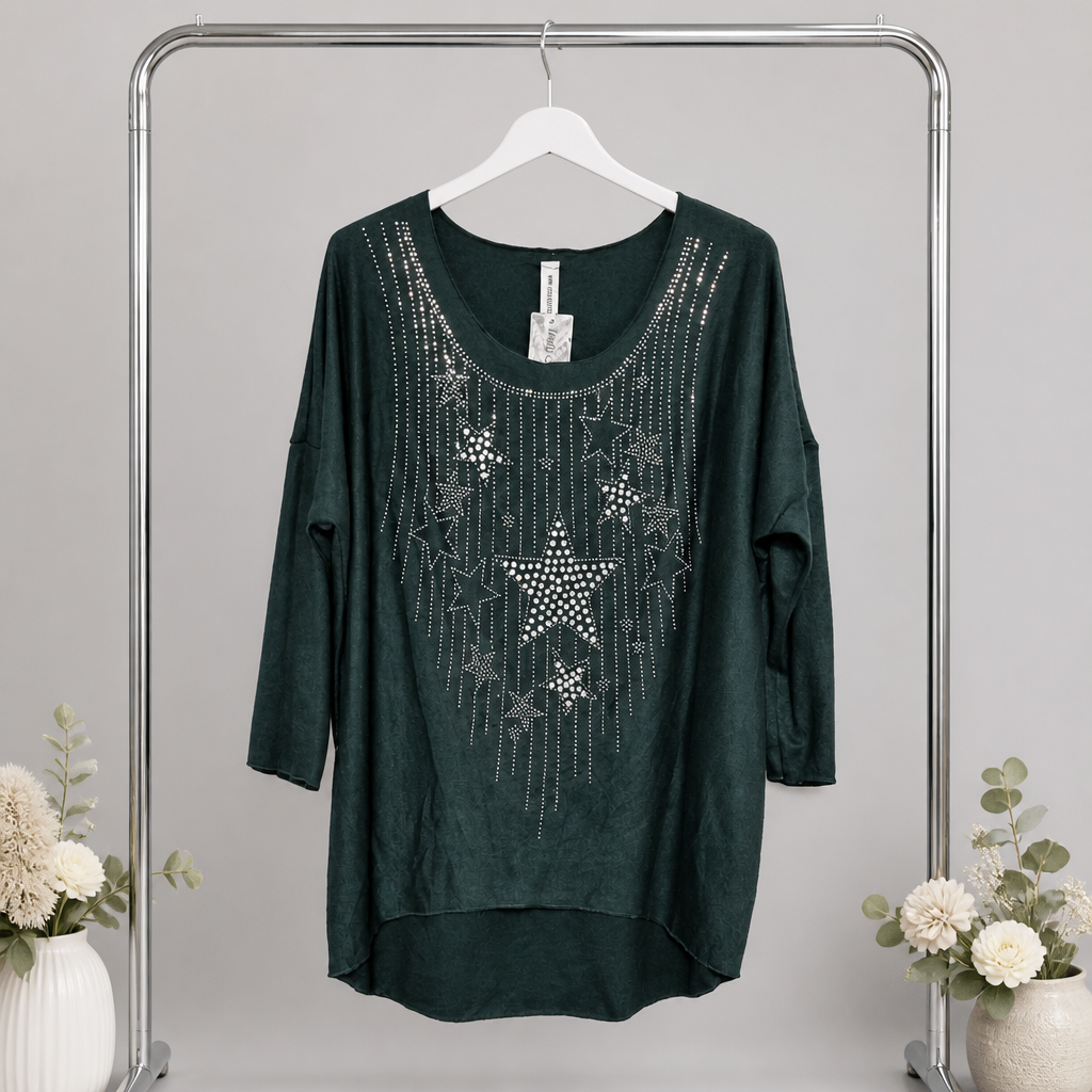 Feinstrick Shirt "Stars"