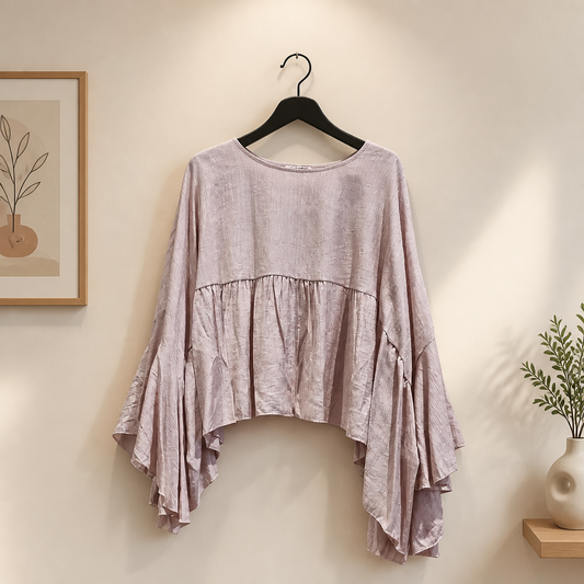 Bluse mit Volantärmeln