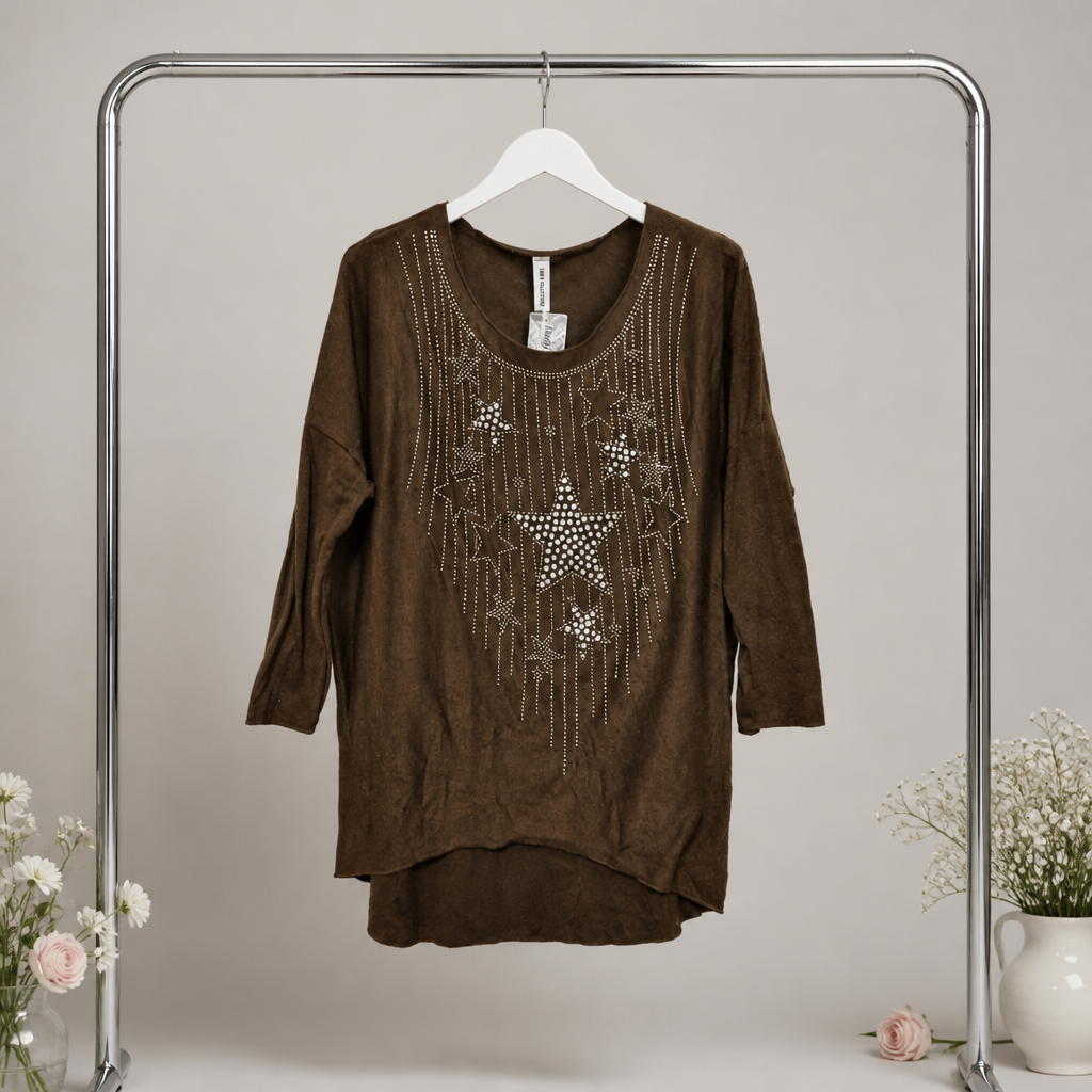 Feinstrick Shirt "Stars"