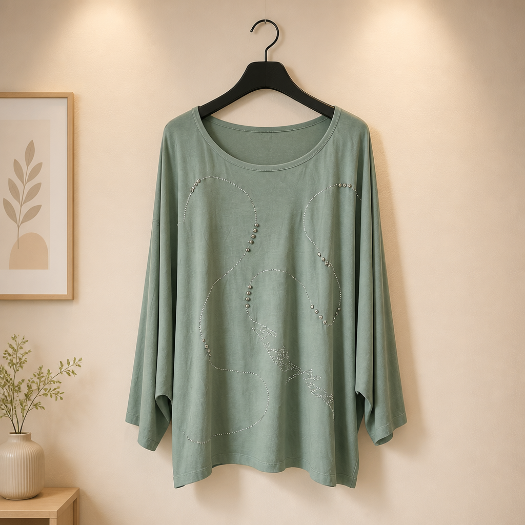 Fledermaus Shirt mit Strass
