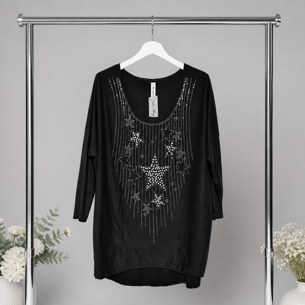 Feinstrick Shirt "Stars"
