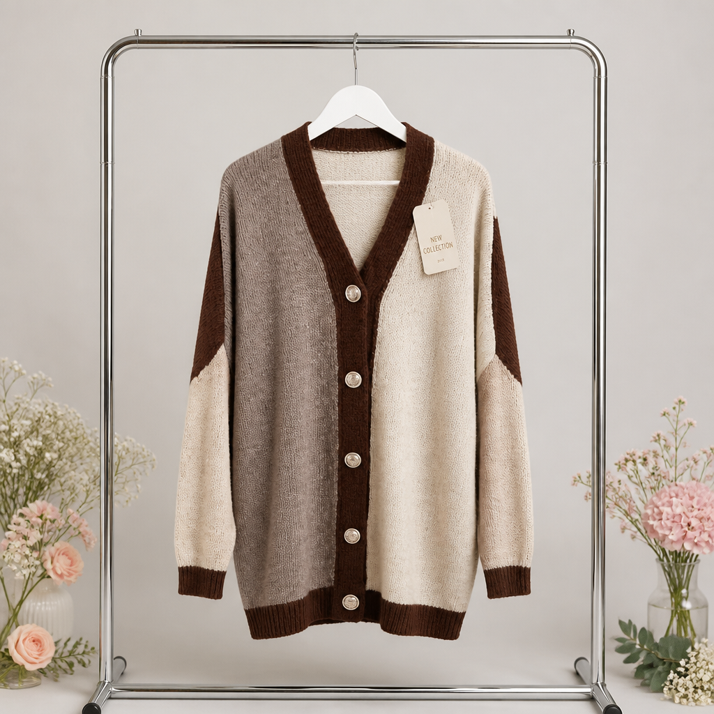 Strick Weste Colourblocking