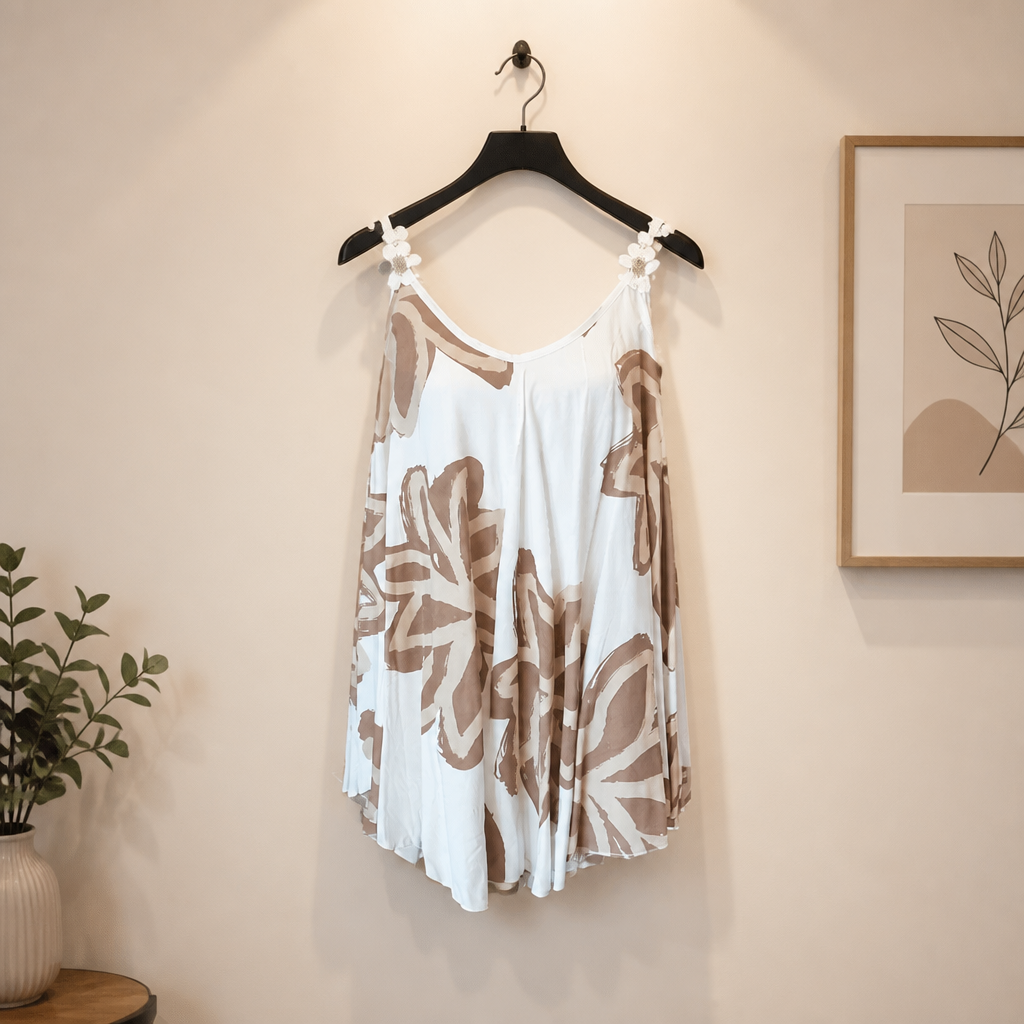 Florales Top mit Blütenträgern