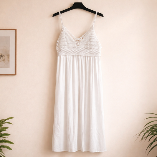 Boho Kleid mit Häkeltop