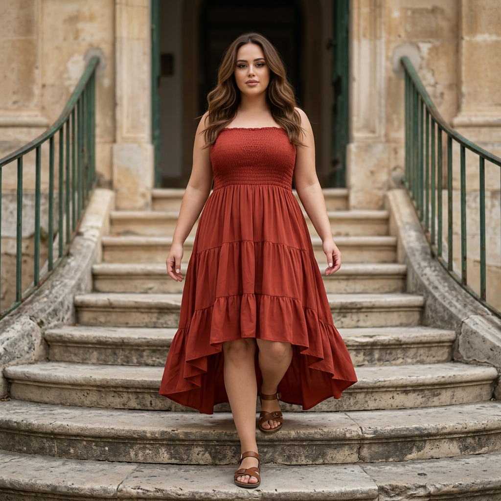 Vokuhila Bondeau Kleid