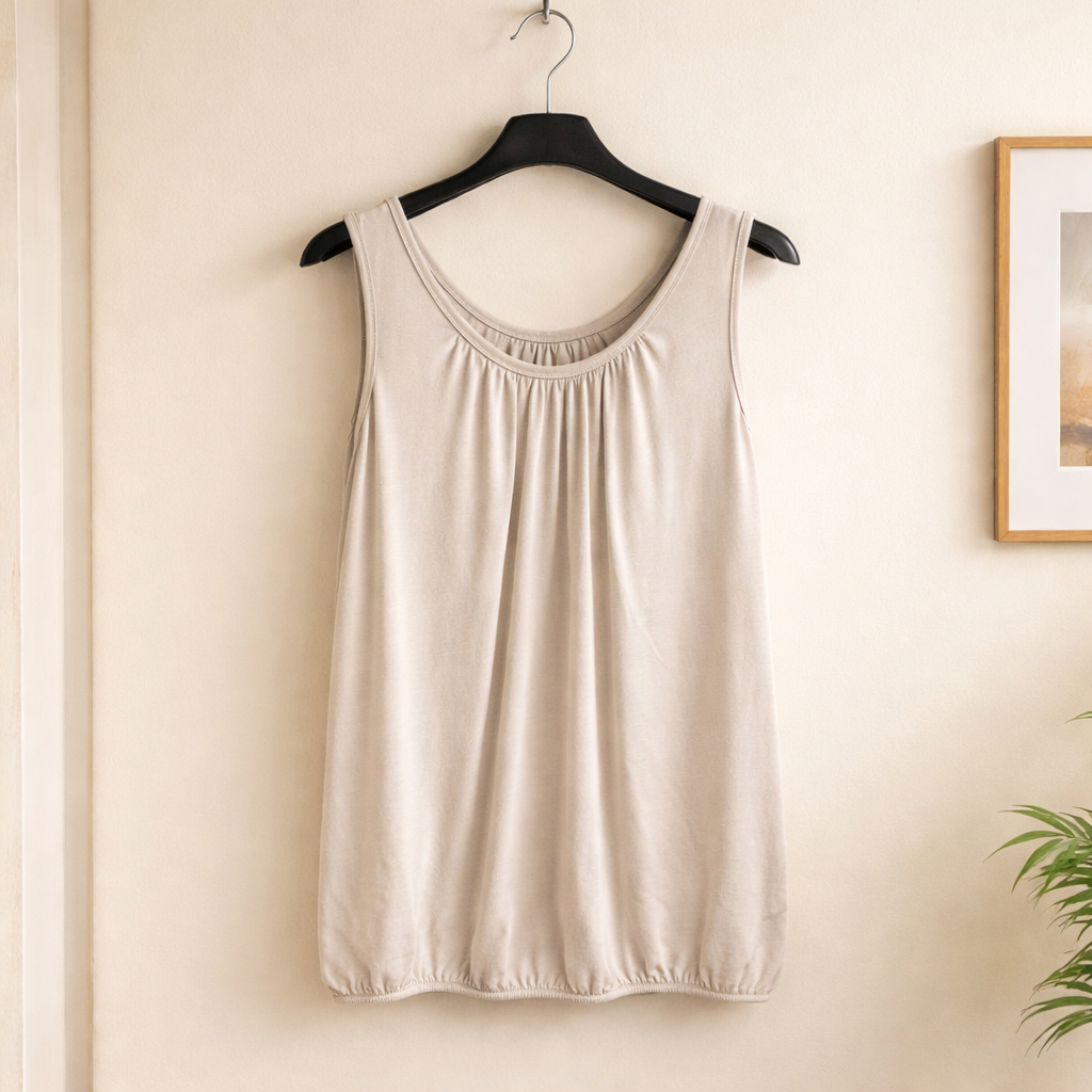 Basic Top mit elastischem Saum