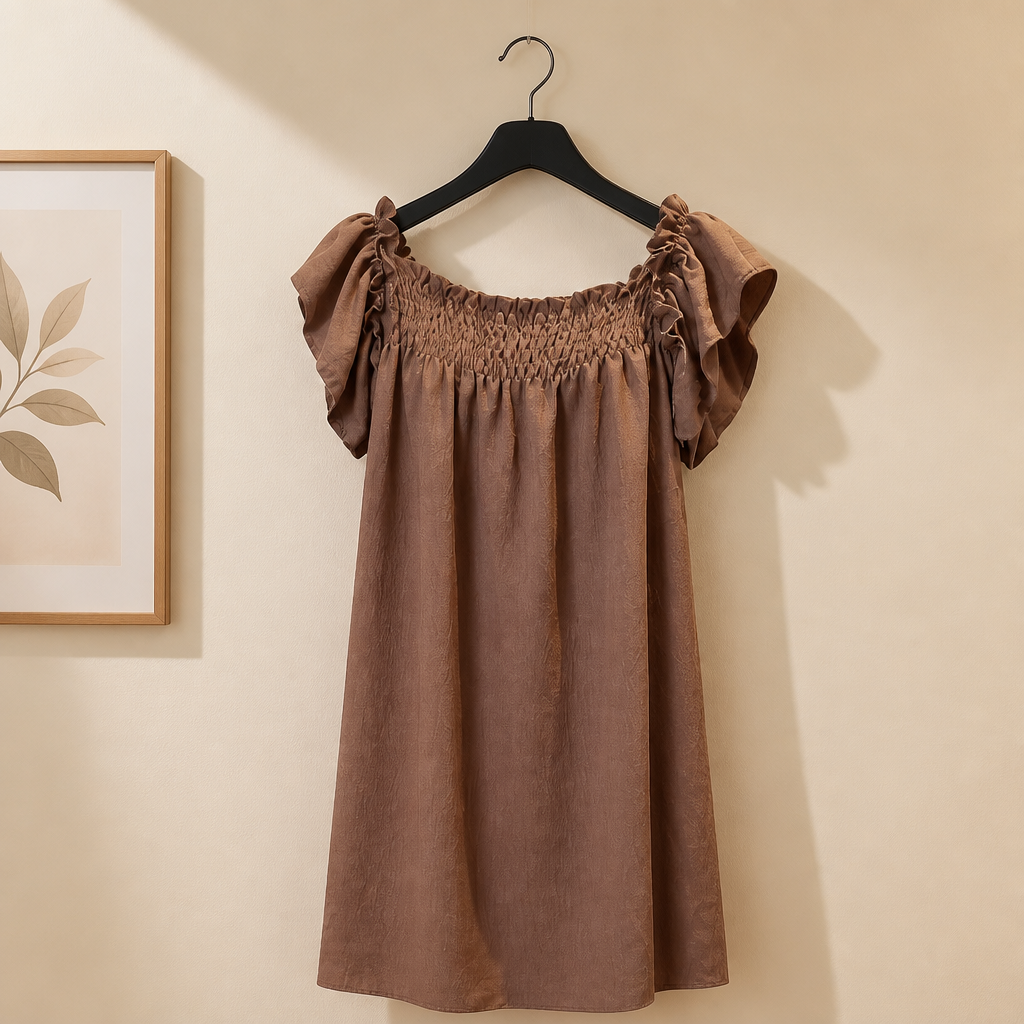 Carmenbluse mit Voilant