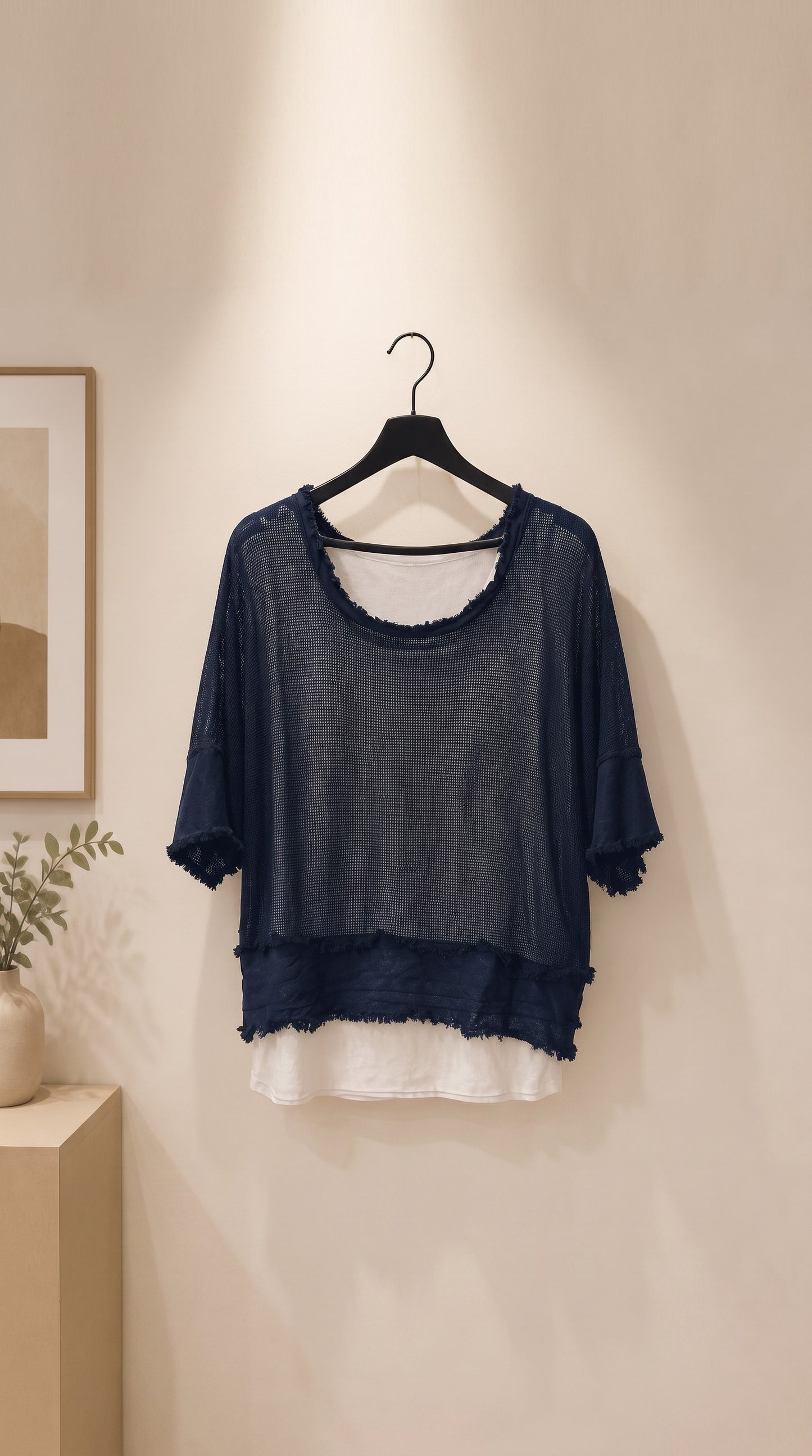 Lässiges Netzshirt mit Top