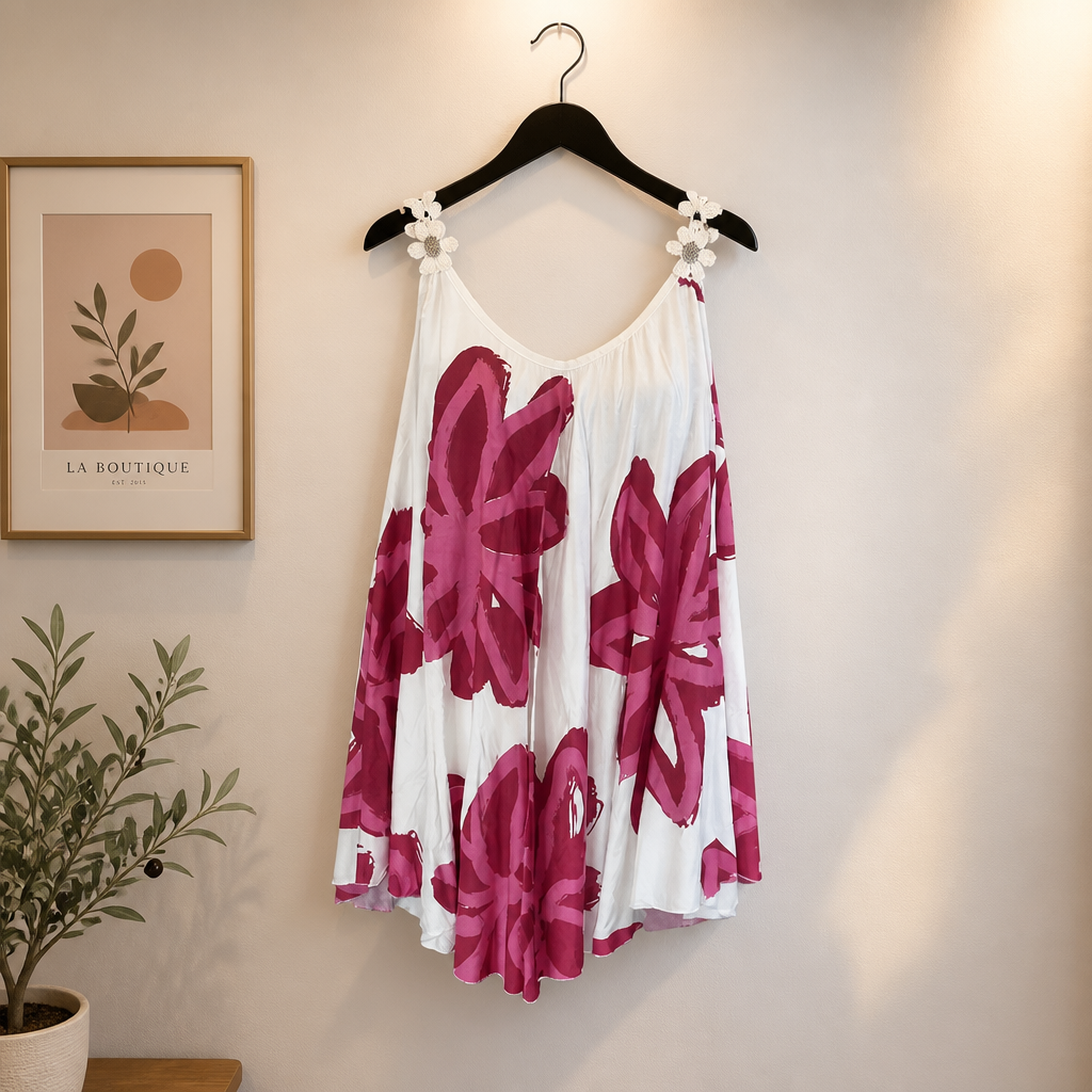 Florales Top mit Blütenträgern