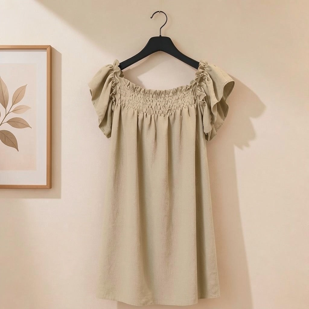 Carmenbluse mit Voilant