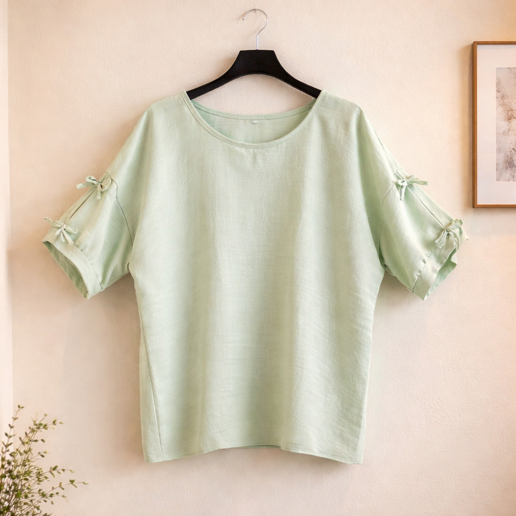 Viskose Shirt mit Detail am Ärmel