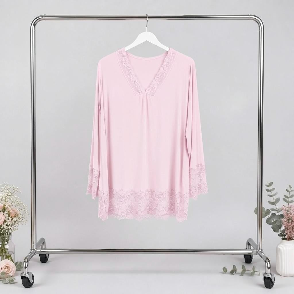 Basic Shirt mit Spitze