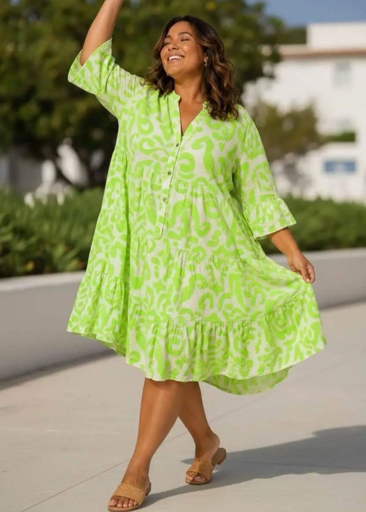 Musselin Tunika mit Print