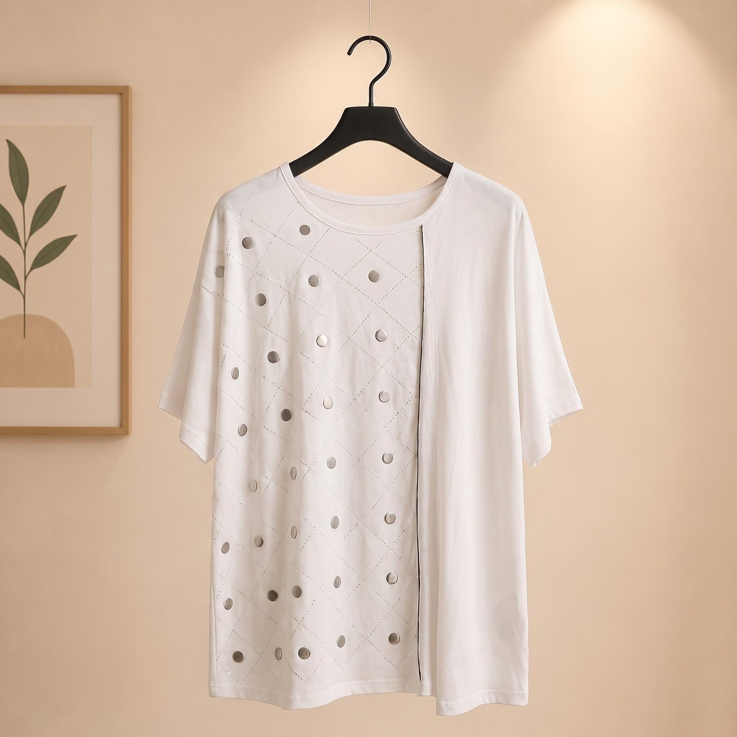 Shirt mit Nieten und Strass