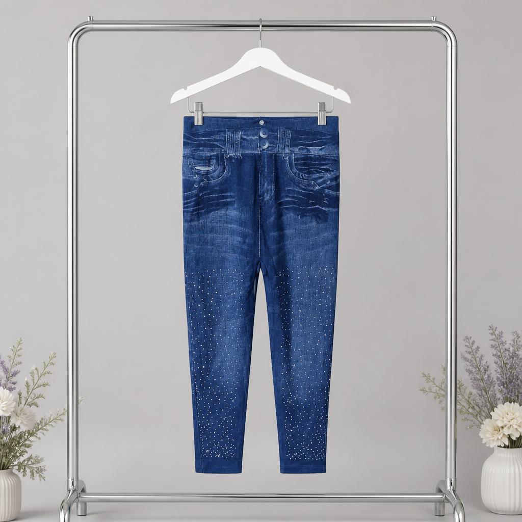 Jeggings Glitzer Look