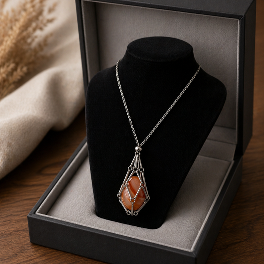 Kette mit Achat Orange