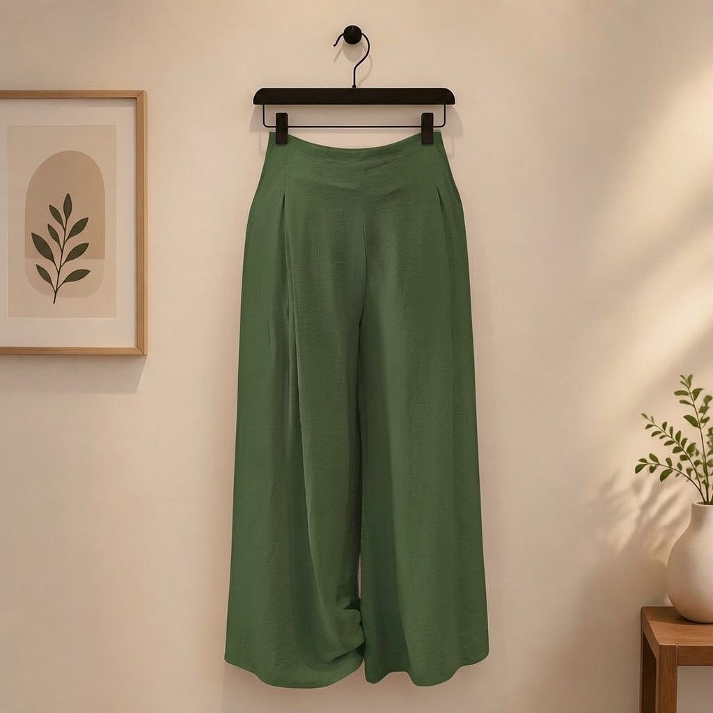 Palazzohose mit Beinschlitz