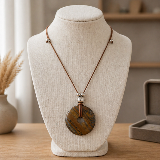 Kette mit Tigereisen Donut 3,5cm
