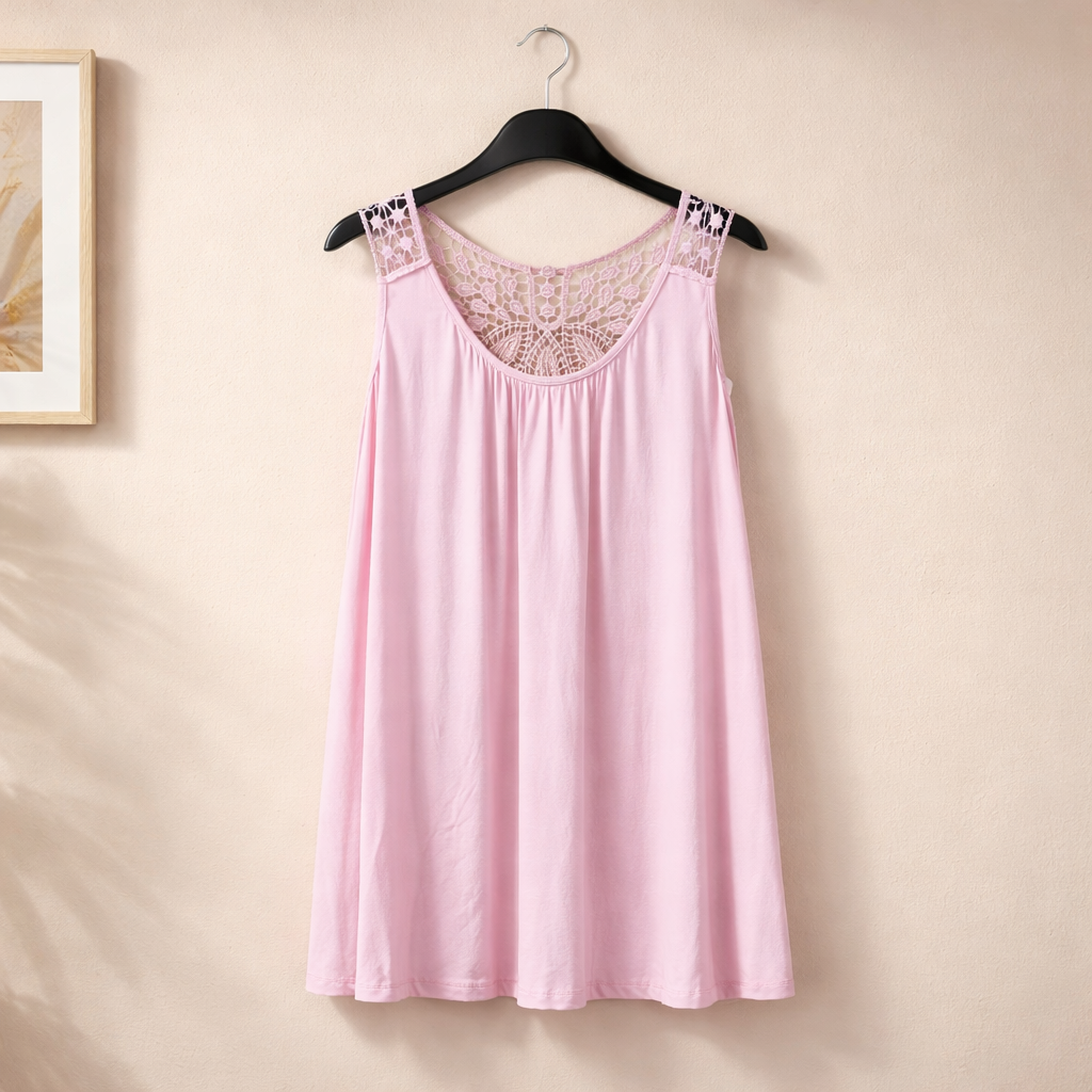 Top mit Boho Spitzen Detail