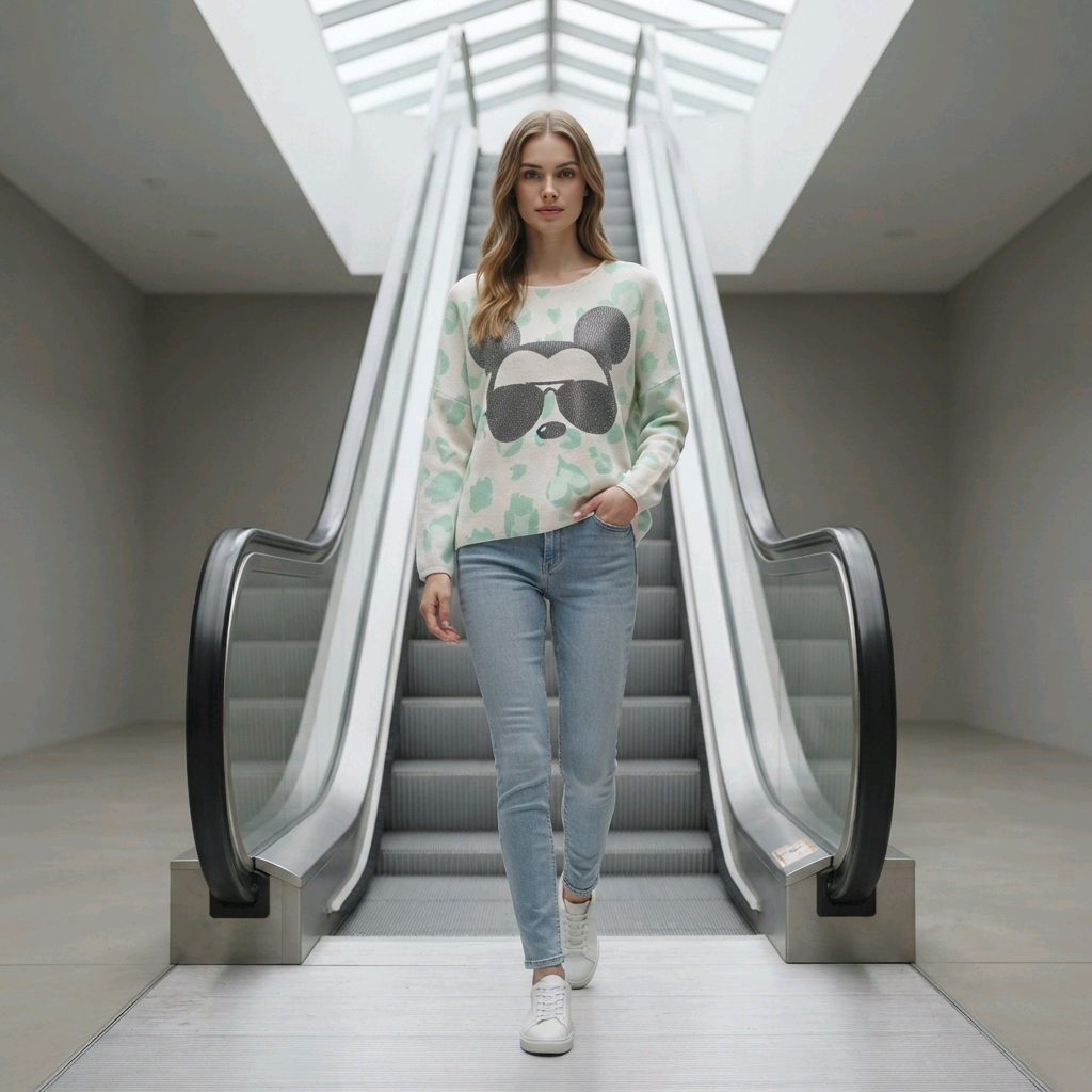 Feinstrick Pulli "M. Mouse"