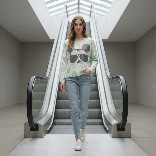 Feinstrick Pulli "M. Mouse"