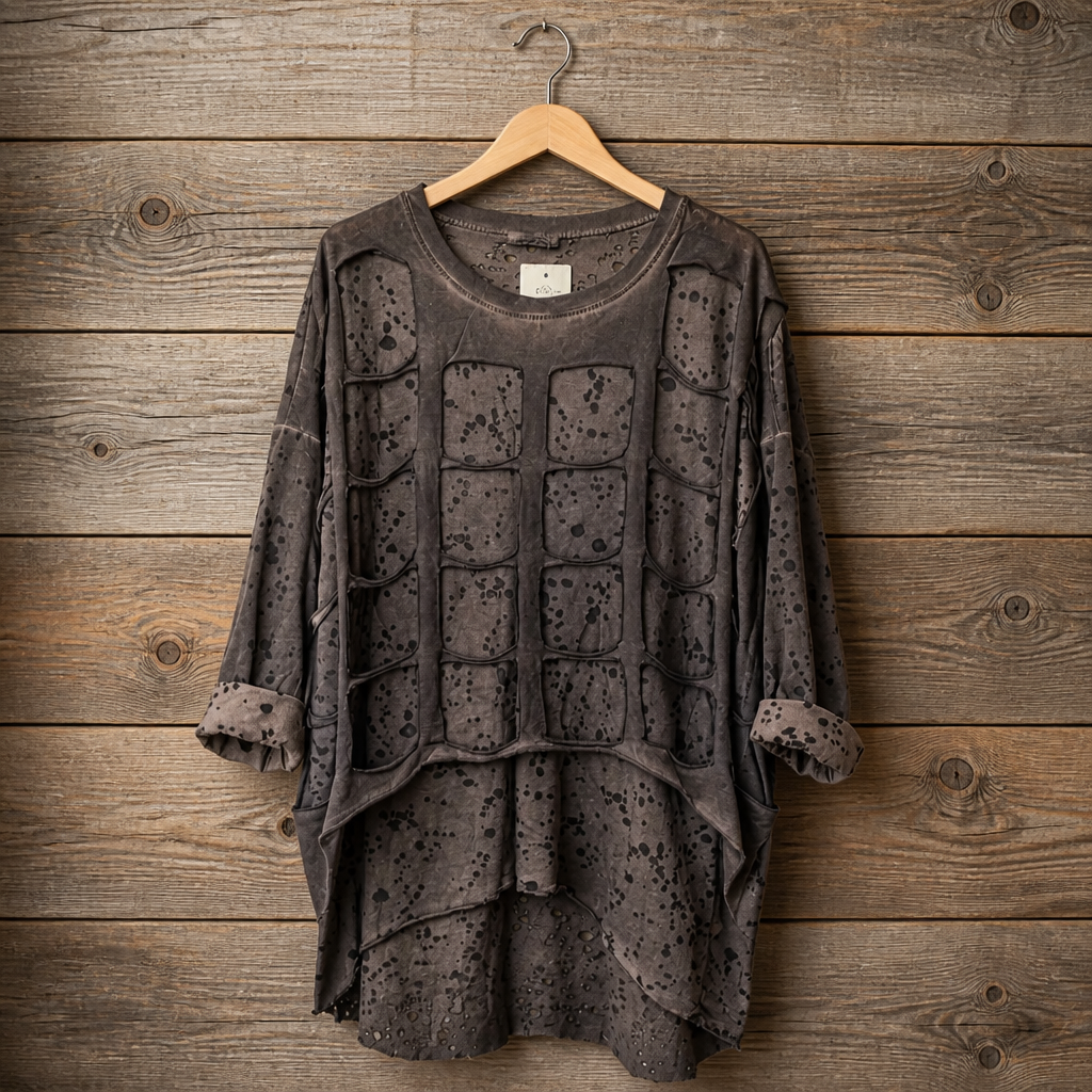 Longshirt mit Gitteroverlay