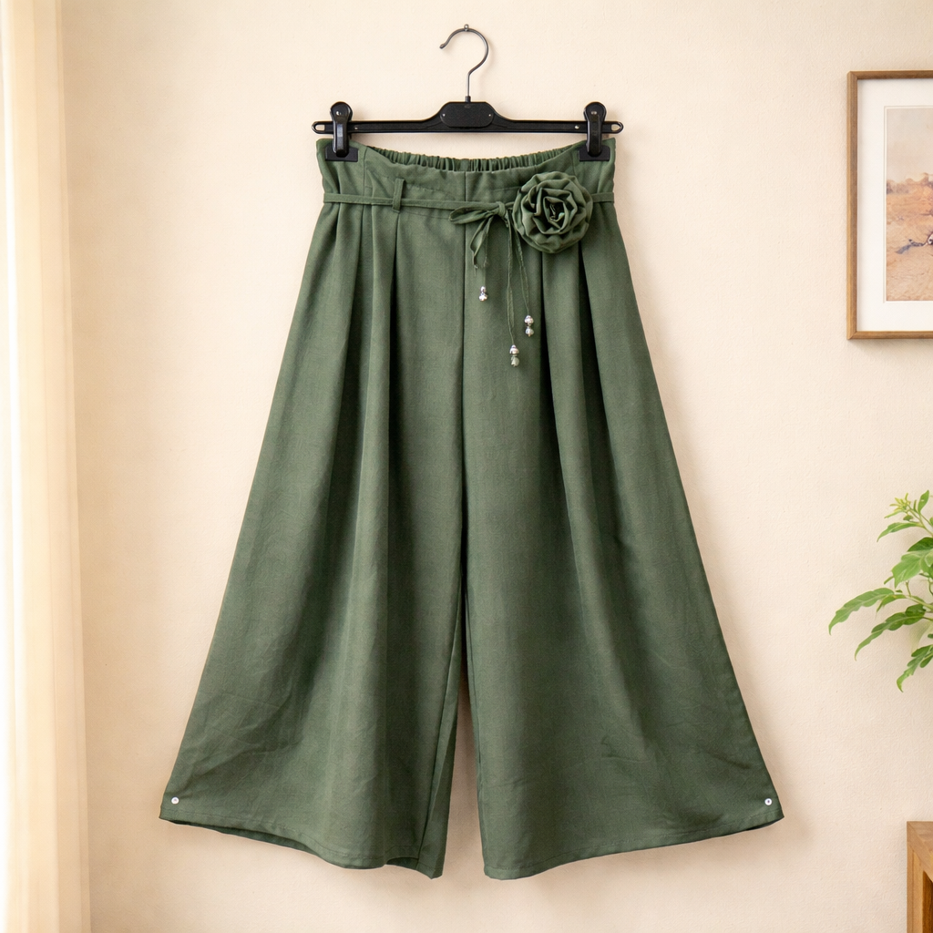 Elegante Hose mit Blumengürtel