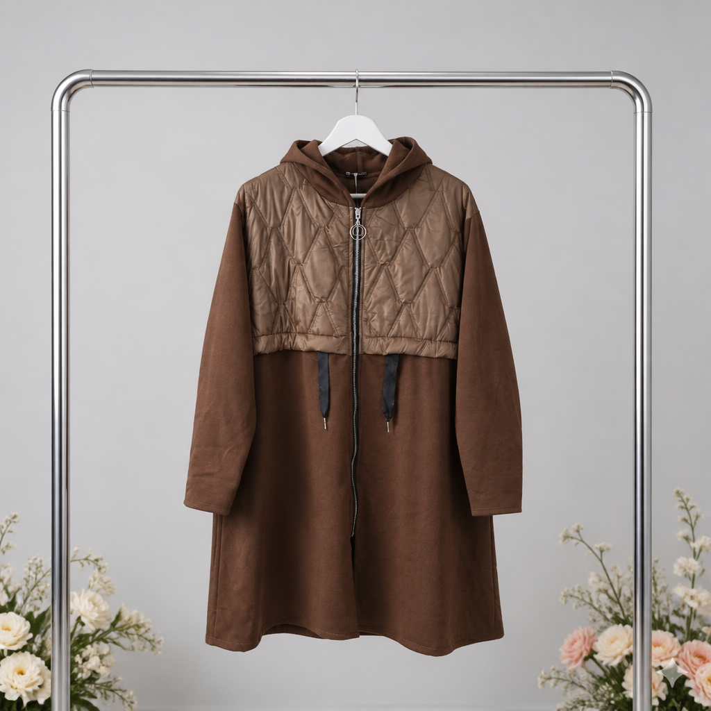 Longjacke mit Steppdetail