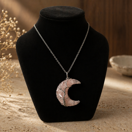Kette mit Orgonit/Rosenquarz Mond