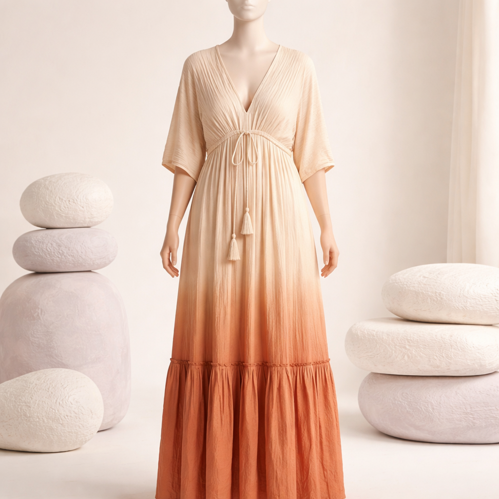 Funkelndes Boho Maxikleid