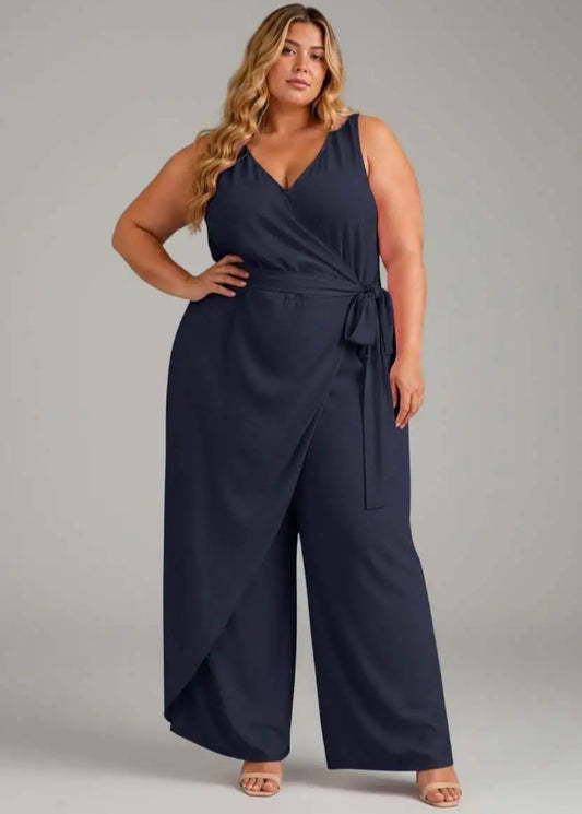 Jumpsuit mit Wickeloptik