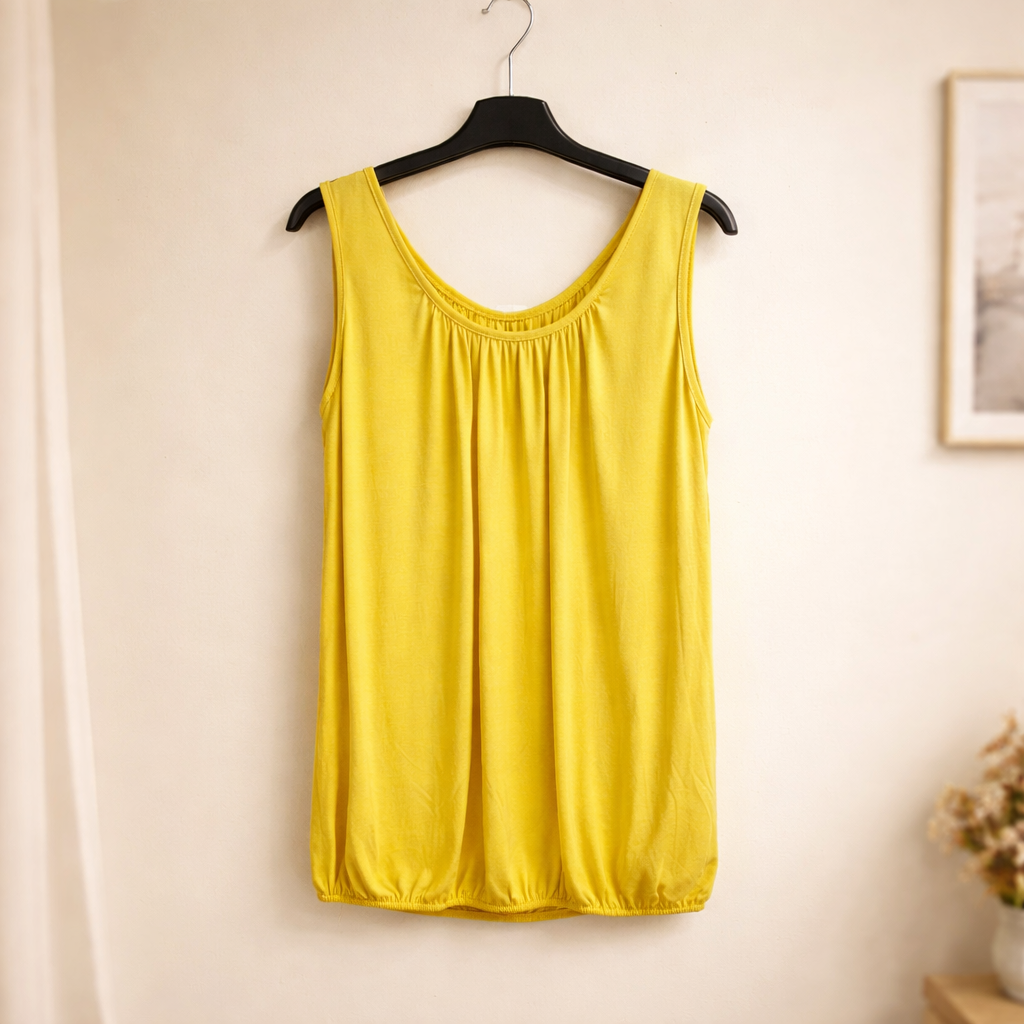 Basic Top mit elastischem Saum